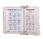 Leggio antibatterico - da muro - 10 buste - A4 - bianco - Djois