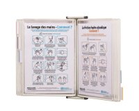 Leggio antibatterico - da muro - 10 buste - A4 - bianco - Djois