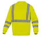 Felpa sportiva alta visibilità Deltaplus Astral, giallo fluo