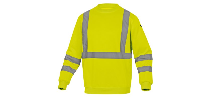 Felpa sportiva alta visibilità Deltaplus Astral, giallo fluo