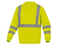 Felpa sportiva alta visibilità Deltaplus Astral, giallo fluo