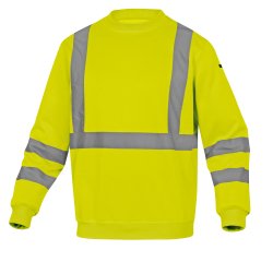 Felpa sportiva alta visibilità Deltaplus Astral, giallo fluo