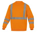 Felpa sportiva alta visibilità Deltaplus Astral, arancio fluo