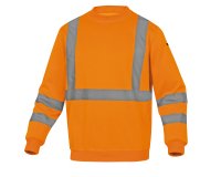 Felpa sportiva alta visibilità Deltaplus Astral, arancio fluo