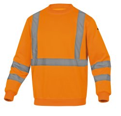 Felpa sportiva alta visibilità Deltaplus Astral, arancio fluo