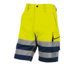 Bermuda da lavoro alta visibilità Deltaplus PHBE2, giallo fluo