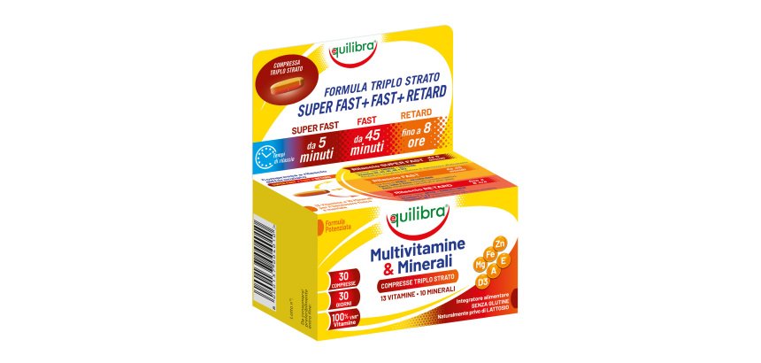 Integratore Multivitamine & Minerali - 30 compresse triplo strato (1,5 gr cad.) - Equilibra