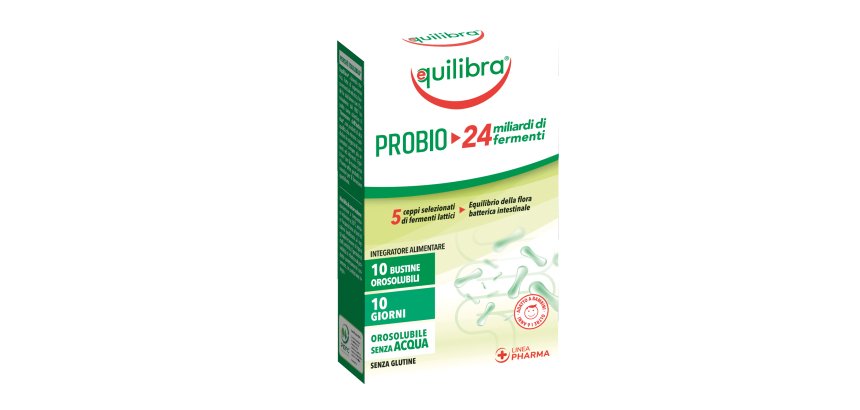 Integratori ProBio 24 miliardi di fermenti - 10 bustine orosolubili (25 gr cad.) - Equilibra