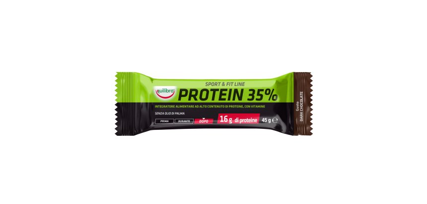 Integratore Sport & Fit Line Protein 35% - gusto dark chocolate - 45 gr - Equilibra