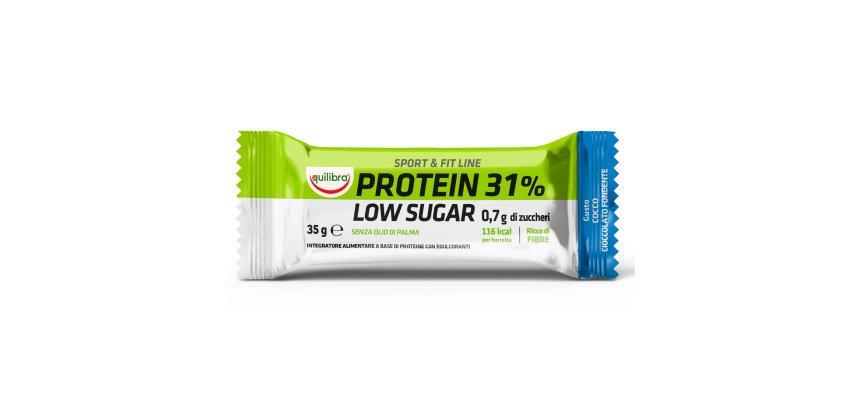 Integratore Sport & Fit Line Protein 31% - low sugar choco cioccolato - 35 gr - Equilibra