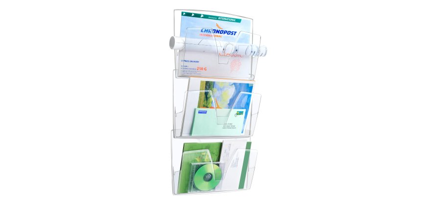 Portadepliant da parete - Cep - kit 3 pezzi