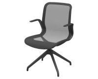 Poltrona direzionale Marilyn MYD4O - con braccioli inclusi- nero - Unisit