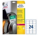 Etichette adesive - in PE - laser - permanenti - 63,5 x 33,9 mm - 24 et/fg - 10 fogli - bianco - Avery