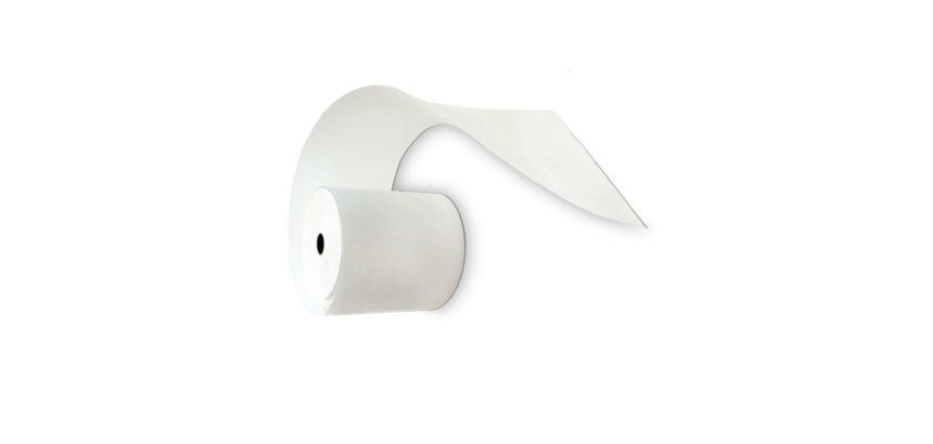 Rotolo per calcolatrice -  57 mm x 35 mt - 60 gr - diametro esterno 60 mm - anima 12 mm - bianca - Rotolificio Pugliese - blister 10 pezzi