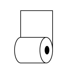 Rotolo per distributori self service - carta termica BPA free - 59,5 mm x 85 mt - 70 g/m2 - diametro esterno 90 mm - anima 18 mm - Rotolificio Pugliese
