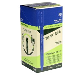 Penna sfera Tratto Uno Green - punta media 1 mm - blu - Tratto - conf. 50 pezzi