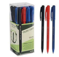 Penna sfera Tratto Uno Green - punta media 1 mm - colori assortiti - Tratto - conf. 24 pezzi