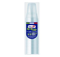 Bicchieri Diamant - riutilizzabili - polistirene - 300 ml - Dopla - conf. 25 pezzi