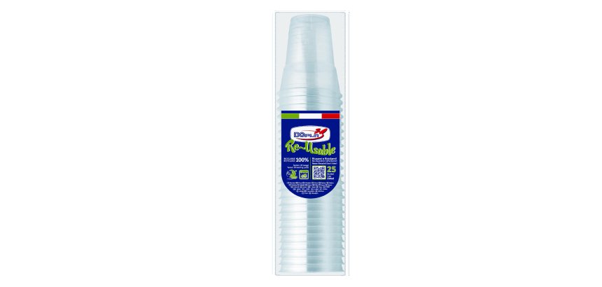 Bicchieri Diamant - riutilizzabili - polistirene - 350 ml - Dopla - conf. 25 pezzi