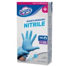 Guanti in nitrile non talcato - per uso medicale - taglia XL - azzurro - Logex Professional - scatola 100 pezzi