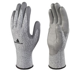 Guanti antitaglio Venicut B04 - maglia tricot econocut - palmo in poliuretano - taglia 08 - grigio - Deltaplus - pack 3 paia