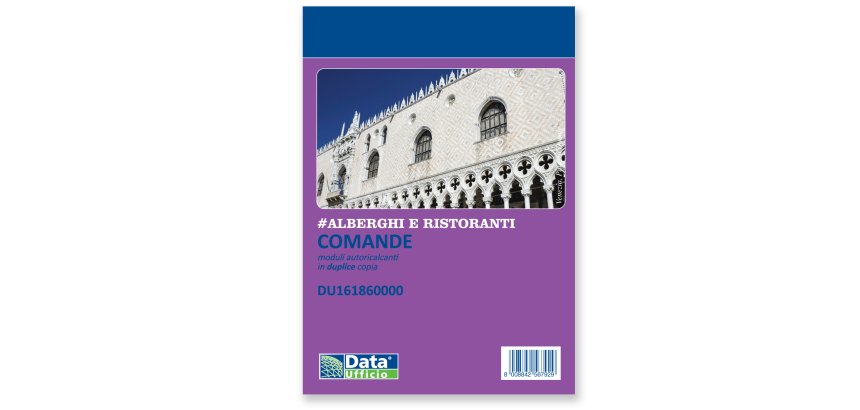 Blocco comande - 25/2 copie autoricalcanti - 10,5 x 7,4 cm - DU161860000 - Data Ufficio