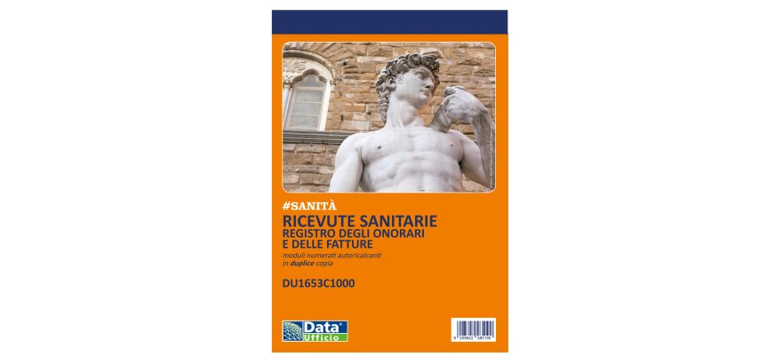 Blocco ricevute sanitarie numerate - 100/2 copie autoricalcanti - 21,5x14,8cm - DU1653C1000 - Data Ufficio