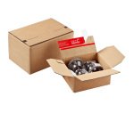 Scatola Pop Up CP 151 - assemblaggio rapido - 15,9 x 12,9 x 7 cm - cartone ondulato - avana - ColomPac