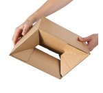 Scatola Pop Up CP 151 - assemblaggio rapido - 15,9 x 12,9 x 7 cm - cartone ondulato - avana - ColomPac