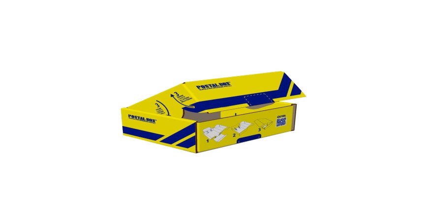 Scatola spedizioni Postal Box - XS - 34 x 24 x 6 cm - giallo/blu - Blasetti