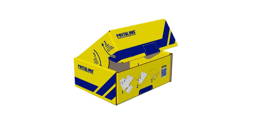 Scatola spedizioni Postal Box - XL - 48 x 30 x 21 cm - giallo/blu - Blasetti