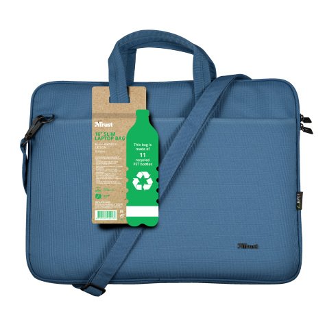 Borsa per notebook Bologna - ecocompatibile - da 16'' - blu - Trust