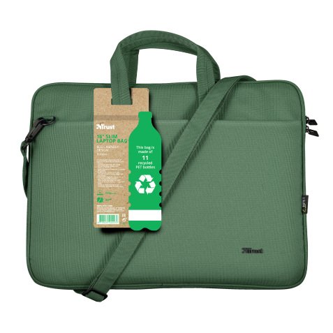 Borsa per notebook - Bologna - ecocompatibile - da 16" - verde salvia - Trust