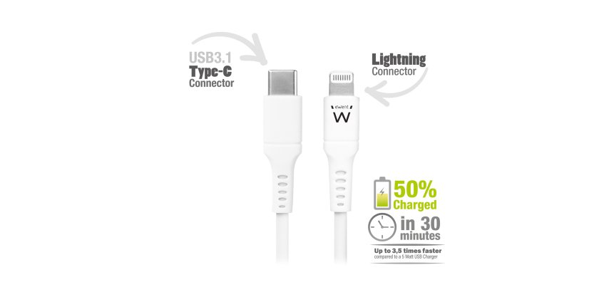Cavo lightning USB TYPE-C - per smartphone e tablet - 1 mt - Eminent