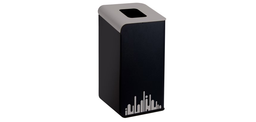 Gettacarte Rubik Evo - per raccolta differenziata - 80 L - grigio - Medial
