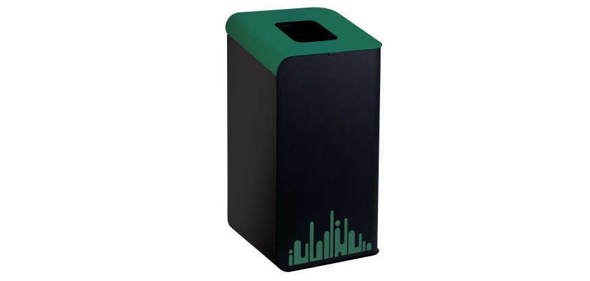 Gettacarte Rubik Evo - per raccolta differenziata - 80 L - verde - Medial