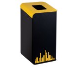 Gettacarte Rubik Evo - per raccolta differenziata - 80 L - giallo - Medial International