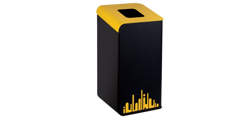 Gettacarte Rubik Evo - per raccolta differenziata - 80 L - giallo - Medial International