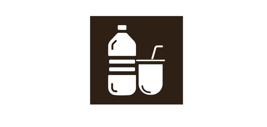 Etichetta adesiva raccolta differenziata - con icona "PLASTICA" - 120 x 130 mm - vinile - bianco opaco - Medial