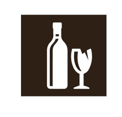 Etichetta adesiva raccolta differenziata - con icona "VETRO" - 120 x 130 mm - vinile - bianco opaco - Medial