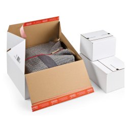 Scatola e-commerce - per spedizioni - 30,6 x 18,6 x 12,7 cm - cartone - bianco - ColomPac