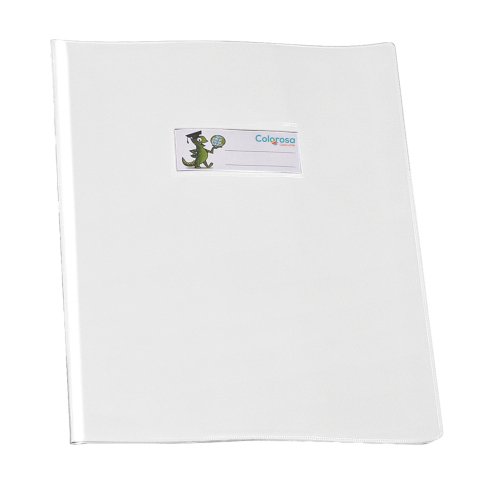 Coprimaxi GreenLine - c/alette - PVC - 220 mic - 21 x 30 cm - lucido coprente - bianco - Colorosa