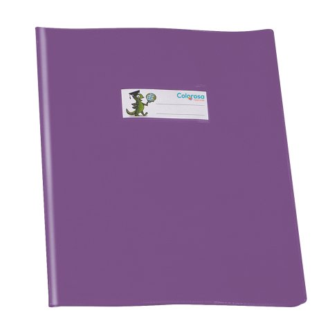 Coprimaxi GreenLine - c/alette - PVC - 220 mic - 21 x 30 cm - lucido coprente - lilla - Colorosa