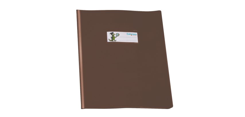 Coprimaxi GreenLine - 21 x 30 cm - PVC - 220 mic - c/alette - lucido - marrone - Colorosa