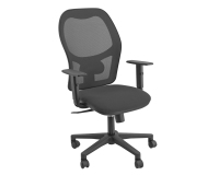 Seduta operativa Hubble HUHUVE - tessuto Eco - braccioli regolabili - nero - Unisit