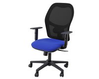 Seduta operativa Hubble HUHUVE - tessuto Eco - braccioli regolabili - blu - Unisit