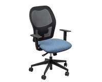 Seduta operativa Hubble HUHU - tessuto Chili - braccioli regolabili - celeste - Unisit