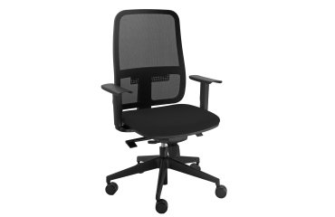 Poltrona semidirezionale Blaze BLYTN - con braccioli regolabili - nero - Unisit