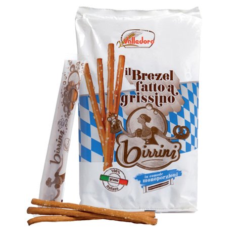 Grissini Birrini - 240 gr - multipack 13 monoporzioni - Valledoro