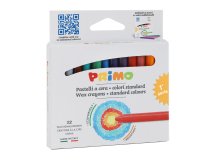 Pastelli a cera - Ø 9 mm x 85 mm - Primo - conf. 12 pezzi